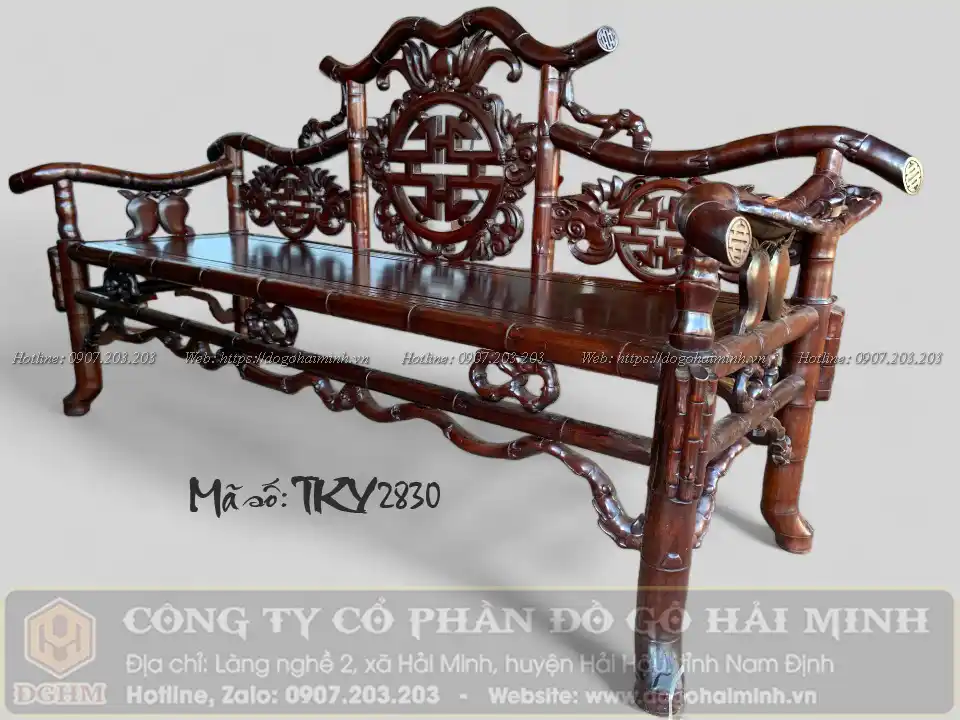 ghế trường kỷ đục trúc thọ