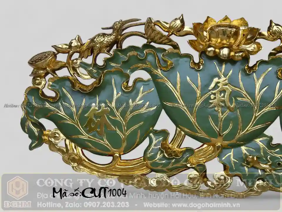 cuốn thư lá sen thếp vàng