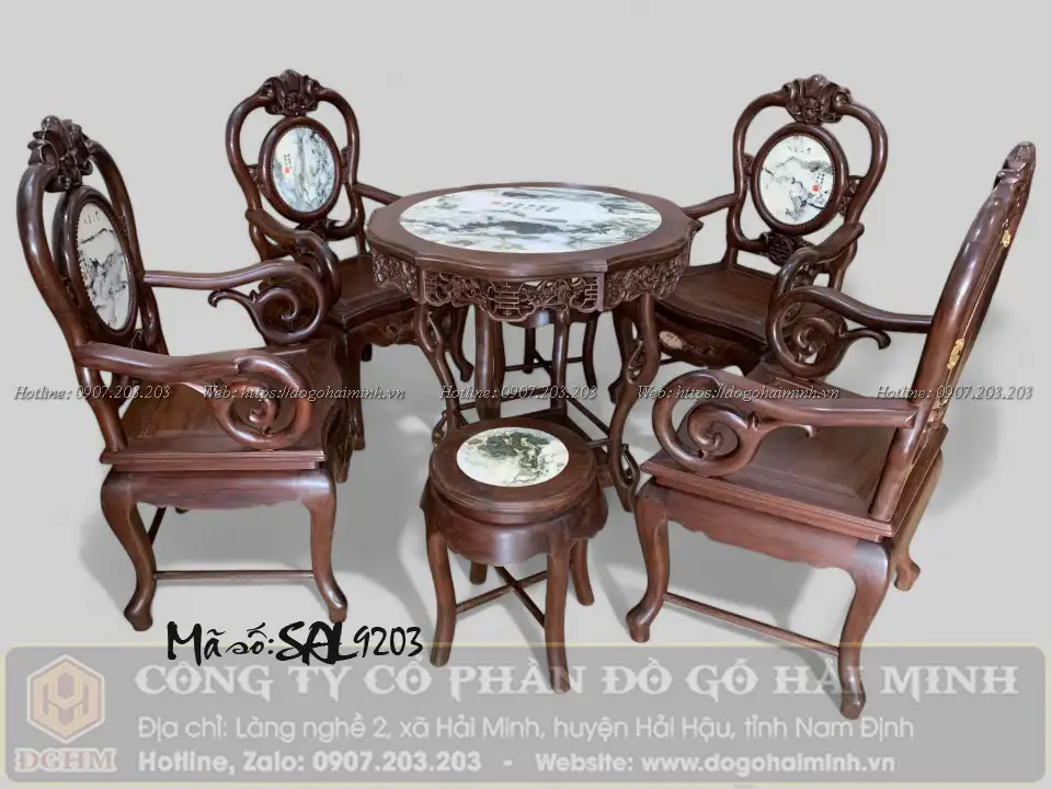 bộ ghế guột đục dơi gỗ gụ