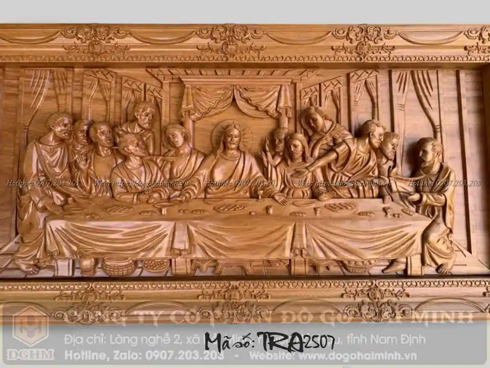 tranh gỗ công giáo bữa tiệc ly