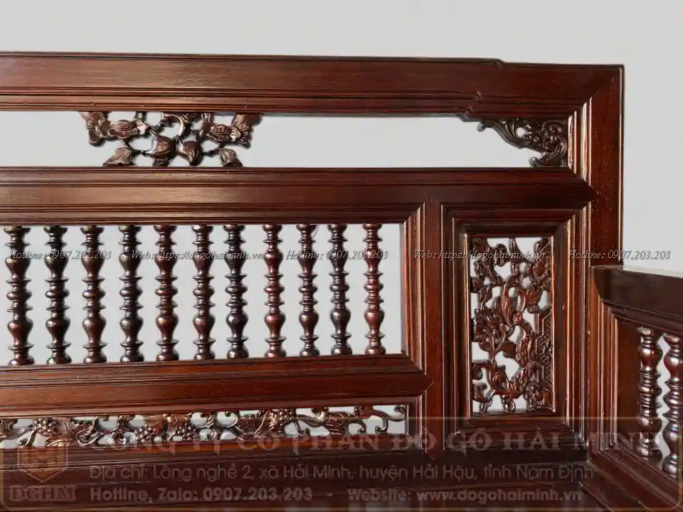 trường kỷ chân thẳng song tiện mẫu Huế